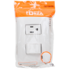 PLACA CON UN INTERRUPTOR SENCILLO Y CONTACTO 2P+T C/PROTEC INFANTIL BLANCO BTICINO FORZA FZA5129S