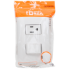 PLACA CON UN INTERRUPTOR SENCILLO Y CONTACTO 2P+T C/PROTEC INFANTIL BLANCO BTICINO FORZA FZA5129S