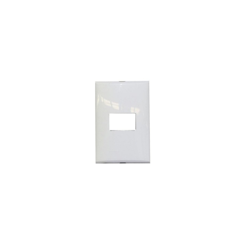 PLACA DE 1 U CON CHASIS DE RESINA COLOR BLANCO MODUS PRO E5N1PTL