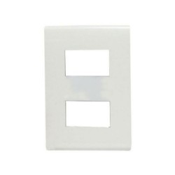 PLACA DE 2 U CON CHASIS DE RESINA COLOR BLANCO MODUS PROE5N2PTL