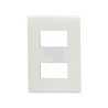 PLACA DE 2 U CON CHASIS DE RESINA COLOR BLANCO MODUS PROE5N2PTL