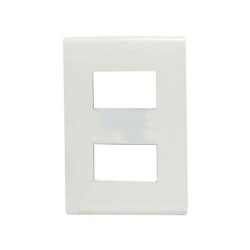 PLACA DE 2 U CON CHASIS DE RESINA COLOR BLANCO MODUS PROE5N2PTL