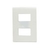 PLACA DE 2 U CON CHASIS DE RESINA COLOR BLANCO MODUS PROE5N2PTL