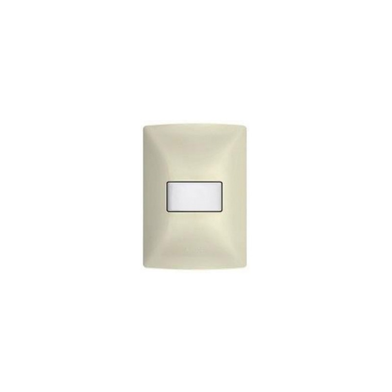 PLACA RESINA 1 MOD MARFIL C/CHASIS BTICINO MX QZ4803M1MA