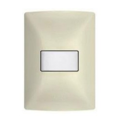 PLACA RESINA 1 MOD MARFIL C/CHASIS BTICINO MX QZ4803M1MA