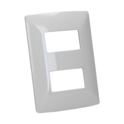 PLACA RESINA 2 MOD BLANCO MERIDA C/CHASIS BTICINO MX QZ4803M2BN