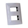 PLACA RESINA 2 MOD MARFIL C/CHASIS BTICINO MX QZ4803M2MA