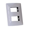 PLACA RESINA 2 MOD MARFIL C/CHASIS BTICINO MX QZ4803M2MA