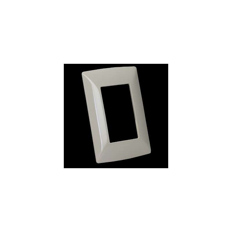 PLACA RESINA 3 MOD MARFIL C/CHASIS BTICINO MX QZ4803M3MA