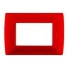 PLACA RESINA 3 MOD ROJO C/CHASIS BTICINO MX QZ4803M3RO