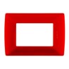 PLACA RESINA 3 MOD ROJO C/CHASIS BTICINO MX QZ4803M3RO
