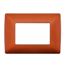 PLACA RESINA 3 MOD TERRACOTA C/CHASIS BTICINO MX QZ4803M3BTR