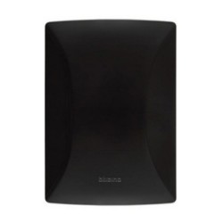 PLACA RESINA CIEGA NEGRO OBSIDIANA C/CHASIS BTICINO MX QZ4803M0NR