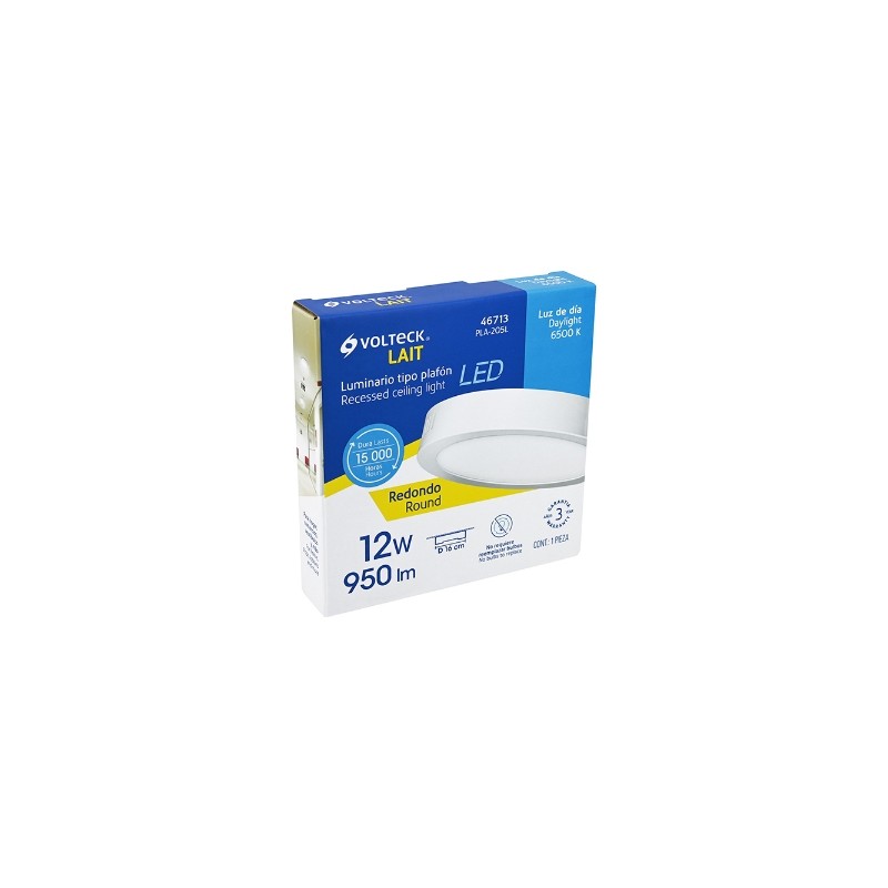PLAFON REDONDO DE LEDS 12 W VOLTECH PLA-205L