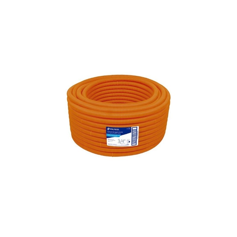 POLIDUCTO CORRUGADO FLEXIBLE 1/2 SIN GUIA, ROLLO 100 M VOLTECK PF-1/2