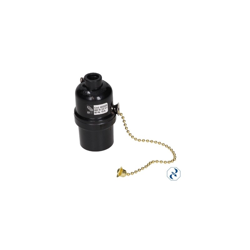 SOCKET DE BAQUELITA CON INTERRUPTOR DE CADENA AE-147 IUSA 603222
