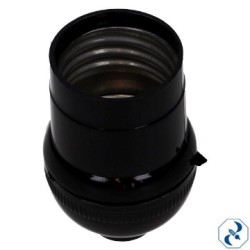 SOCKET SENCILLO DE PLASTICO NEGRO SAMY