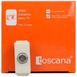 TOMA COAXIAL PARA TV MARFIL TIPO EVOLUCION 1434